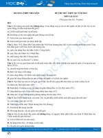 Bộ 5 đề thi thử THPT QG năm 2021 môn Lịch Sử có đáp án Trường THPT Nha Mân