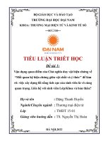 Vận dụng quan điểm của chủ nghĩa duy vật biện chứng về mối quan hệ biện chứng giữa vật chất và ý thức’ để làm rõ việc xây dựng lối sống tích cực của sinh viên là vô cùng quan trọng  liên hệ với sinh viên 