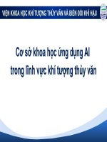 Cơ sở khoa học ứng dụng AI trong lĩnh vực khí tượng thủy văn