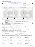 Đề giữa học kỳ 2 Toán 10 năm 2021 – 2022 trường THPT Thống Nhất A – Đồng Nai