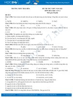 Bộ 5 đề thi thử THPT QG năm 2021 có đáp án môn Hóa học lần 4 Trường THPT Thái Hòa