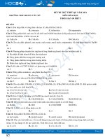 Bộ 5 đề thi thử THPT QG môn Hóa học có đáp án năm 2021 Trường THPT Đoàn Văn Tố