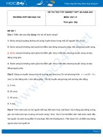 Bộ 5 đề thi thử THPT QG năm 2021 môn Vật Lý có đáp án Trường THPT Bùi Dục Tài