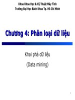 Khoa Khoa Học & Kỹ Thuật Máy Tính Trường Đại Học Bách Khoa Tp Hồ Chí Minh Chương 4: Phân loại dữ liệu Khai phá dữ liệu (Data mining)
