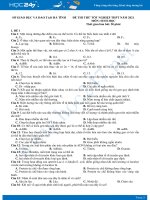 Bộ 4 đề thi thử tốt nghiệp THPT năm 2021 môn Sinh - Sở GD&ĐT Hà Tĩnh lần 2 có đáp án