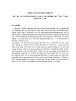 THỰC HÀNH NGHỀ NGHIỆP 1 đề tài PHÂN TÍCH CHIẾN lược sản PHẨM của CÔNG TY cổ PHẦN sữa TH 