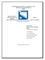BÁO cáo đề tài môn QUẢN TRỊ tài CHÍNH tên đề tài PHÂN TÍCH tài CHÍNH CÔNG TY cổ PHẦN THỰC PHẨM CHOLIMEX 