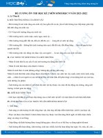 Đề cương ôn tập HK2 môn Sinh Học 9 năm 2021-2022