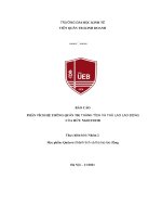 ĐÁNH GIÁ THỰC TRẠNG hệ THỐNG QUẢN TRỊ THÀNH TÍCH và THÙ LAO LAO ĐỘNG của của CÔNG TY cổ PHẦN THỰC PHẨM hữu NGHỊ 