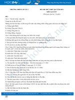 Bộ 5 đề thi thử THPT QG năm 2021 môn Lịch Sử có đáp án Trường THPT Lấp Vò 3