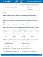 Bộ 5 đề thi thử THPT QG năm 2021 môn Vật Lý có đáp án Trường THPT Long Khánh