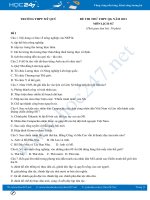 Bộ 5 đề thi thử THPT QG năm 2021 môn Lịch Sử có đáp án Trường THPT Mỹ Quý