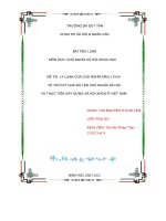 TIỂU LUẬN lý LUẬN của CHỦ NGHĨA mác LÊNIN về THỜI kỳ QUÁ độ lên CHỦ NGHĨA xã hội và THỰC TIỄN xây DỰNG xã hội XHCN ở VIỆT NAM 