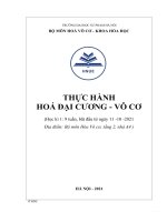 THỰC HÀNH HOÁ đại CƯƠNG vô cơ 