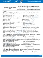 Bộ 5 đề thi thử THPT QG năm 2021 môn GDCD Trường Chuyên Bắc Ninh Lần 1