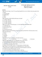 Bộ 5 đề thi thử THPT QG môn Lịch Sử lần 2 năm 2021 có đáp án Trường THPT Chuyên Tiền Giang