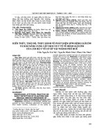 Kiến thức, thái độ, thực hành về phát hiện sớm bệnh glôcôm và khả năng cung cấp dịch vụ y tế về bệnh glôcôm của cán bộ y tế cơ sở tại thành phố Huế