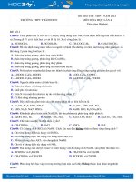 Bộ 5 đề thi thử THPT QG năm 2021 môn Hóa học lần 4 có đáp án Trường THPT Thành Sen