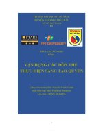 TIỂU LUẬN môn học đề tài vận DỤNG các đòn THẾ THỰC HIỆN SÁNG tạo QUYỀN 