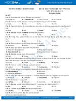 Bộ 5 đề thi thử THPT QG môn Hóa học lần 3 năm 2021 có đáp án Trường THPT Lý Thường Kiệt