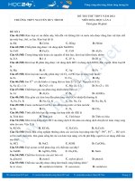 Bộ 5 đề thi thử THPT QG năm 2021 môn Hóa học lần 4 có đáp án Trường THPT Nguyễn Duy Trinh