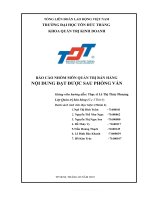 BÁO cáo NHÓM môn QUẢN TRỊ bán HÀNG nội DUNG đạt được SAU PHỎNG vấn 