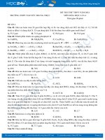 Bộ 5 đề thi thử THPT QG năm 2021 môn Hóa học lần 4 có đáp án Trường THPT Nguyễn Trung Trực