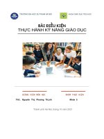 BẢN kế HOẠCH THỰC HÀNH kỹ NĂNG GIÁO dục 