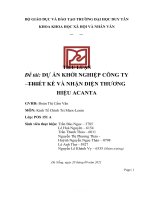 TIỂU LUẬN đề tài dự án KHỞI NGHIỆP CÔNG TY THIẾT kế và NHẬN DIỆN THƯƠNG HIỆU ACANTA 