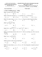 Đề giữa kỳ 2 Toán 11 năm 2021 – 2022 trường THPT Đoàn Thượng – Hải Dương