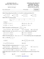 Đề giữa học kì 2 Toán 10 năm 2021 – 2022 trường THPT Ngô Gia Tự – Đắk Lắk