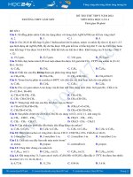 Bộ 5 đề thi thử THPT QG năm 2021 môn Hóa học lần 4 có đáp án Trường THPT Sầm Sơn