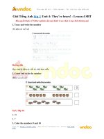 Giải Tiếng Anh lớp 1 Unit 4: They’re bears! - Lesson 4 SBT