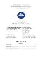 BÁO cáo KIẾN tập môn THỰC HÀNH kĩ NĂNG GIÁO dục trường THCS, THPT nguyễn tất thành