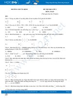 Bộ 5 đề thi HK2 môn Toán 4 có đáp án trường TH Tân Định