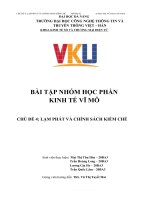 BÀI tập NHÓM học PHẦN KINH tế vĩ mô CHỦ đề 4 lạm PHÁT và CHÍNH SÁCH KIỀM CHẾ 
