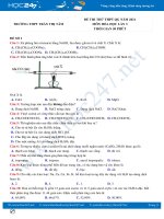 Bộ 5 đề thi thử THPT QG năm 2021 môn Hóa học lần 3 có đáp án Trường THPT Trần Thị Tâm