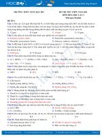 Bộ 5 đề thi thử THPT QG năm 2021 có đáp án môn Hóa học lần 3 Trường THPT Tăng Bạt Hổ