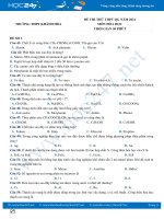Bộ 5 đề thi thử THPT QG môn Hóa học 12 có đáp án năm 2021 Trường THPT Khánh Hòa
