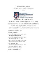 PHÂN TÍCH HÀNH VI TIÊU DÙNG TRONG DU LỊCH của KHÁCH NGA và các CHÍNH SÁCH MARKETING để THU hút THỊ TRƯỜNG KHÁCH NGA tại KHU NGHỈ ưỡ d NG và SPA HYATT REGENCY ĐÀNẴNG  