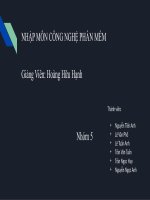 NHẬP môn CÔNG NGHỆ PHẦN mềm người dùng nhân viên trong công ty   admin quản lý ứng dụng   các bên thứ 3 nhà hàng, các dịch vụ khác 