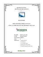 PHÂN TÍCH HOẠT ĐỘNG SẢN XUẤT CÔNG TY TNHH NHÀ MÁY BIA HEINEKEN VIỆT NAM