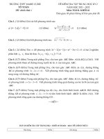 Đề kiểm tra giữa kỳ 2 Toán 10 năm 2021 – 2022 trường THPT Marie Curie – TP HCM