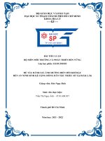 TIỂU LUẬN ĐÁNH GIÁ ẢNH HƯỞNG BIẾN đổi KHÍ hậu đến AN NINH SINH kế CỘNG ĐỒNG dân tộc THIỂU số tại đắk lắk