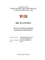 ĐỒ ÁN CƠ SỞ 2 ĐỀ TÀI: XÂY DỰNG WEBSITE KINH DOANH THỜI TRANG