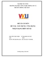 ĐỒ ÁN CƠ SỞ 5 ĐỀ TÀI:  XÂY DỰNG  ỨNG DỤNG NHẬN DẠNG BIỂN SỐ XE. GIẢNG VIÊN HƯỚNG DẪN:  ThS. NGUYỄN VĂN BÌNH