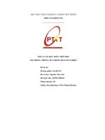 TIỂU LUẬN kết THÚC môn học hệ THỐNG THÔNG TIN TRONG DOANH NGHIỆP trình bày khái niệm về hệ thống lên kế hoạch quản trị nguồn lực (ERP)  mục đích ứng dụng hệ thống ERP trong doanh nghiệp là gì  