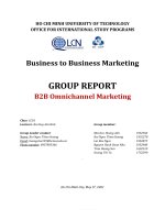 Business to business marketing GROUP REPORT b2b omnichannel marketing 