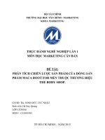 PHÂN TÍCH CHIẾN lược sản PHẨM của DÒNG sản PHẨM MACA ROOT FOR MEN THUỘC THƯƠNG HIỆU THE BODY SHOP  