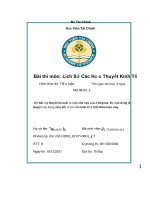 Đề bài lý thuyết lãi suất tư bản cho vay của j keynes  sự vận dụng lý thuyết này trong điều tiết vĩ mô nền kinh tế ở việt nam hiện nay  